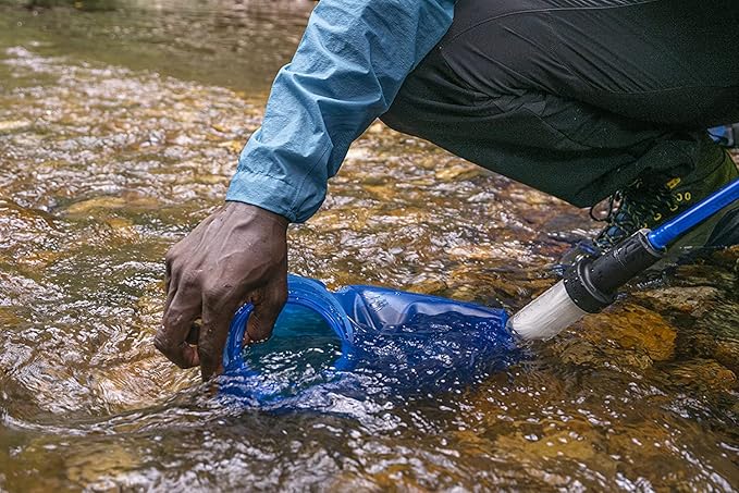 CamelBak Crux 2L Water Reservoir Bladder with Water Filtration Kit, Filtered by LifeStraw - for Hiking, Backpacking, Travel, and Emergency Preparedness