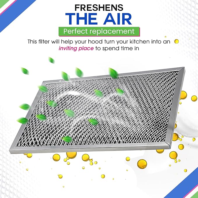 Bagean Stove Hood Vent Filter 8.50" x 11.25" LL62F Charcoal Grease Combo - Fits Ductless Broan Range Hood Filter Replacement - Metal Screen Filters Grease and Carbon Freshen Kitchen Stove Air (1-Pk)