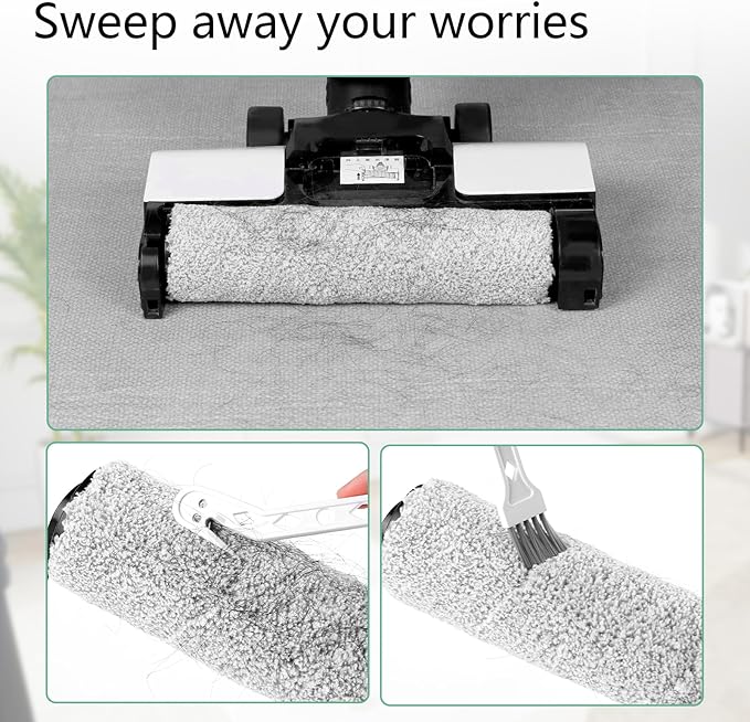 iFloor 3 Replacement Brush Rollers and HEPA Filter Kits Compatible with Tineco iFloor 3 and Floor One S3 Cordless Wet Dry Vacuum Cleaner Replacement Parts Accessories Kit,3 Brush Rollers & 3 Filters - AquaVibe