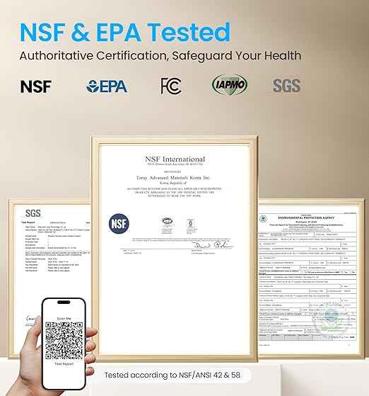 Reverse Osmosis System, 10-Stage 600 GPD Tankless Reverse Osmosis Water Filter, Under Sink RO Water Filtration System with Smart LED Faucet, NSF/ANSI 42 & 58 Certified, 3:1 Pure to Drain