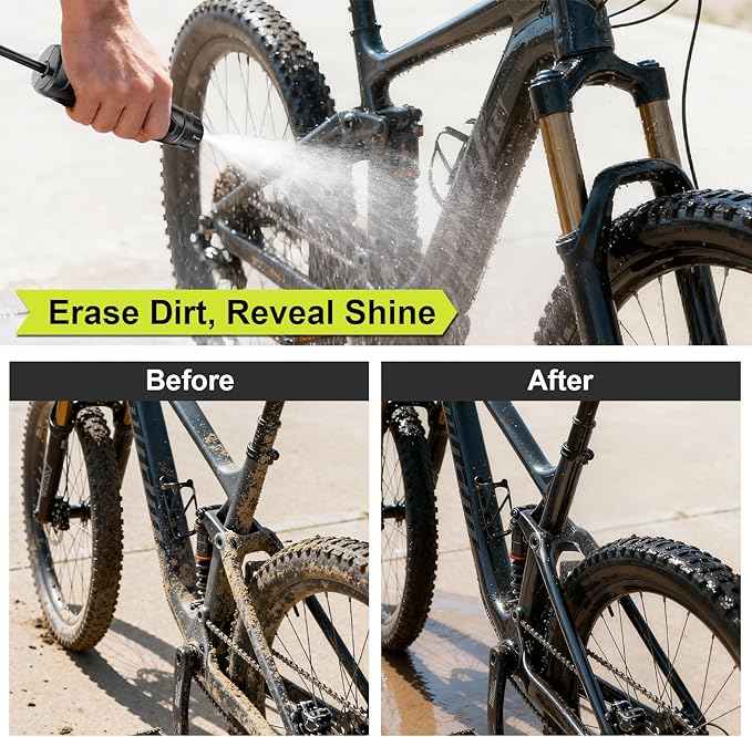 Portable Cordless Pressure Washer with Foldable 12L Water Tank, 4-in-1 Nozzles, Long-Lasting Battery, Perfect for RV, Camping Gear, Car Detailing and Pet Friendly Cleaning