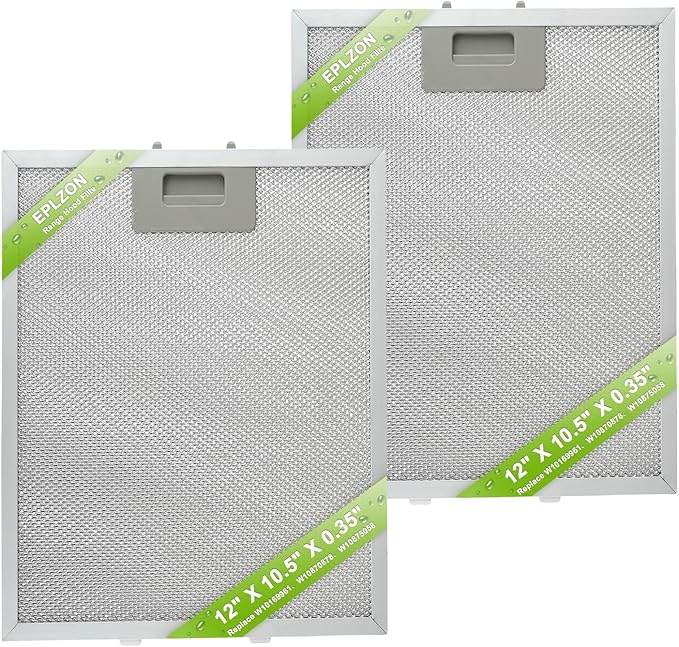 W10169961A Range Hood Filter Replacement 5 Layer Aluminum Mesh Hood Grease Filter Fit for Whirlpool, Kitchen Aid, Jenn-Air Range Hoods(2PCS) - AquaVibe
