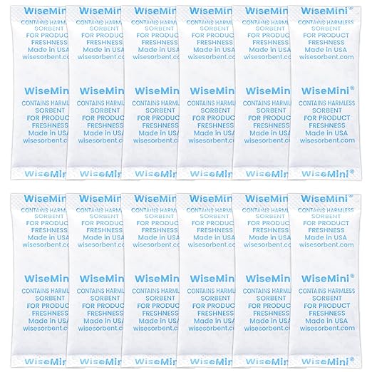 60 Packs 5 Gram Premium Silica Gel Packets, Food Safe Desiccant Packs, Moisture Absorption for Storage