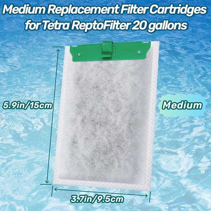 Aquarium Filter Cartridge Compatible with Tetra Whisper Bio-Bag Power Filters, Replacement Filter Cartridges for Tetra ReptoFilter Cartridges Aquariums (6 Packs, Medium) - AquaVibe