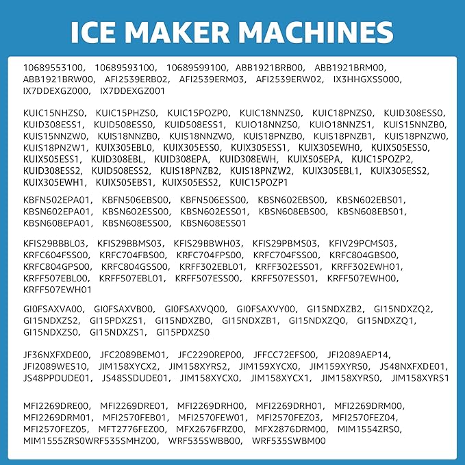 Replacement for ICE2, F2WC9I1, FILTER 9, W10565350, P6RFWG2K, PS8759230 W10480323, Ice Maker Filter, Used in 50 Ib Ice Maker Machines - Pack of 1 - AquaVibe
