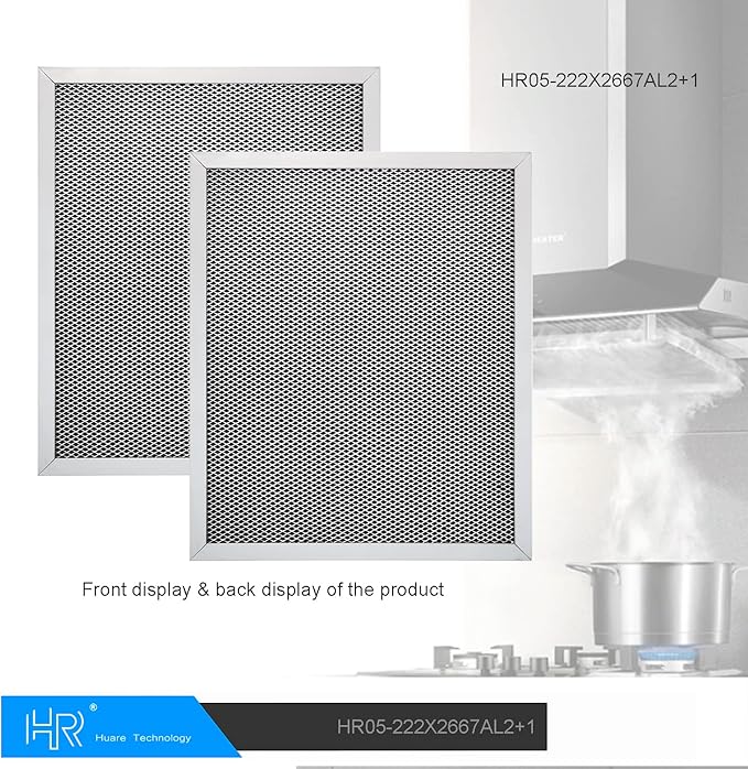 HR Huare Technology 97007696 Charcoal Range Hood Filter, fits Broan,Kenmore,Nutone, Alternative S88152, K7588, S51113711, 41F, Size 8-3/4 x 10-1/2 Inch,2Pack