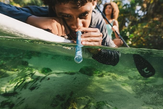 LifeStraw Sip Essential – Lightweight Water Filter Drinking Straw, Removes Bacteria, Parasites and Microplastics, Seaglass