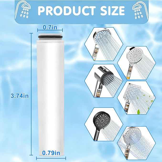 4 Pieces Replacement Filters Compatible With Cobbe® Handheld Shower Head, Water Softener Filters for Hard Water, Removes Chlorine & Heavy Metals to Improve Skin & Hair