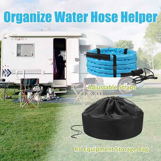 OEBLD Heated Water Hose for Rv (25ft L x 5/8"ID) 4.0 Upgraded Function with Energy Saving Thermostat to Keep Drinking Water Running in down to -45℉, Designed for Campers,with Storage Bag, Anti-Freeze