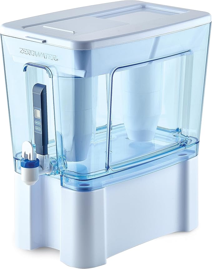 ZeroWater Official Replacement Filter - 5-Stage 0 TDS Filter Replacement & 52-Cup Ready-Read 5-Stage Water Filter Dispenser with Instant Read Out - 0 TDS for Improved Tap Water Taste