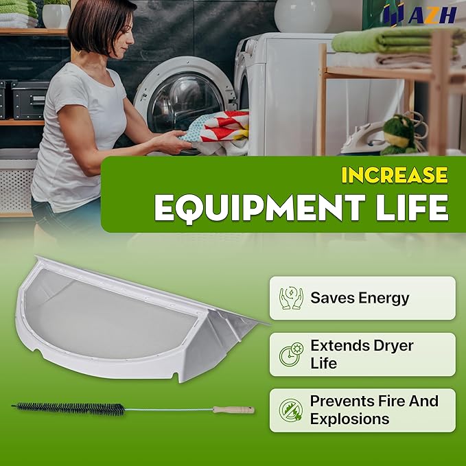 AZH Dryer Lint Screen Filter Replacement For GE DX4500EEOWW DBSR463EG0WW DBSR463EG1WW DBSR463EG5W GTDP220GF5WW DX4500EA1WW DX2300EE1WW DHDSR46EE0WW DBXR463ED1WW DJXR433EC3WW DBXR453ET3WW
