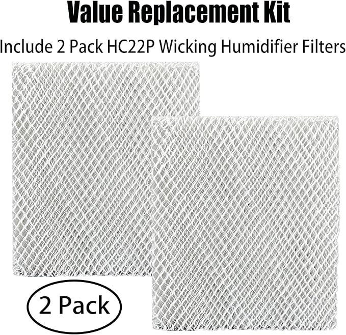 HC-22P HC22E1003/U Whole House Humidifier Filter Pad Replcement for Honeywell HE100, HE150 HE220 HE225 HE240 Humidifiers, Part # HC22P HC22P1001 HC22A1007 HE100A1000 (2 Pack) - AquaVibe