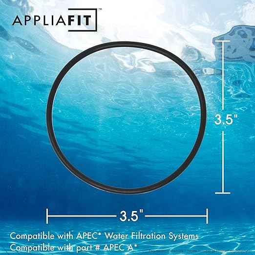 AppliaFit O-Rings Compatible with APEC 3.5 Inch O-Rings for APEC Ultimate and Essence Series Reverse Osmosis Water Filters, Version A (6-Pack)