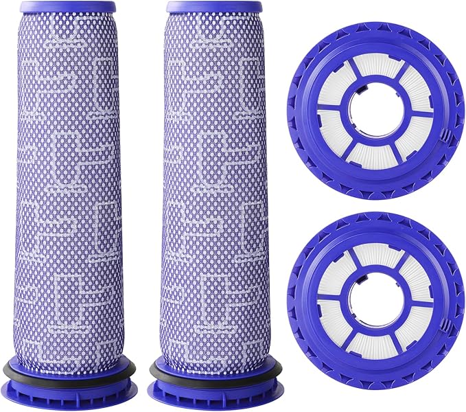Replacement Filters for Dyson DC41, DC65, DC66, UP13, UP20, UP30, 2 Post-Motor Filters and 2 Pre-Motor Filters for Dyson Ball Animal 2, Ball Animal 3 Vacuum, Replaces Parts# 920769-01 & 920640-01 - AquaVibe