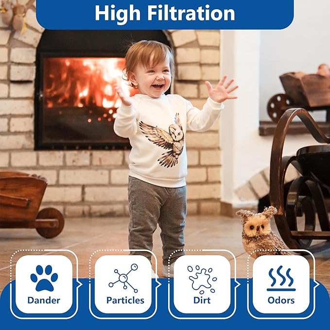 Funmit MAF2 Humidifier Wick Filter (4 Pack) Replacement for Esscik Air AIRCaire MiostAIR MA0800, MA0600, MA0601 15408, Replacement for Kenmore 17006, 29706, 29988 Series Humidifiers