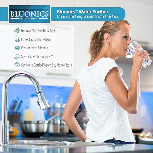 UV Water Filter Whole House Purifier System 110W Ultraviolet Light Lamp, 110V, 24GPM Flow Rate, 1-inch NPT Inlet Outlet Purification by Bluonics