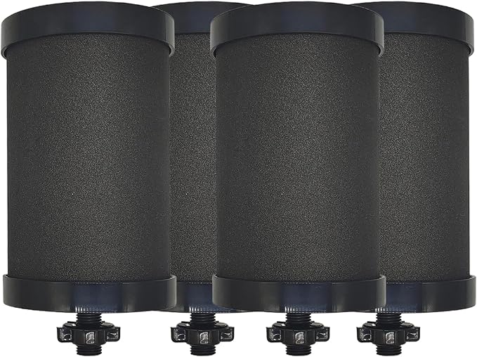 2387 Filter Replacement Compatible with Alexapure Water Filter Replacement, for Alexapure 2387 Pro Water Filtration System Black - 4 Pack