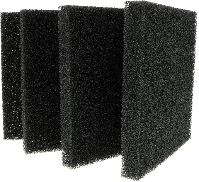 ALEGI 4 Pieces Aquarium Filter Foam Sponges Pad, Fish Tank Bio Sponge Coarse Sheet Filter Media Pad, Cut-to-Size Foam for Pet Filters (9x9x1 Inch 4 Pcs)