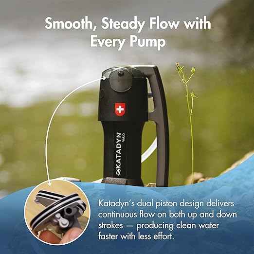 Katadyn Vario Water Filter, Dual Technology Microfilter for Personal or Small Group Camping, Backpacking or Emergency Preparedness
