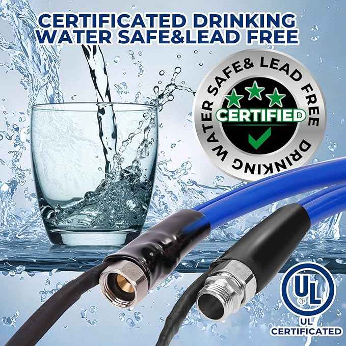 75FT Heated Water Hose for RV,-45 ℉ Anti-freezing Heated Hose，Electrically Heated Hoses of Rv Accessories for Camping/Garden/Farm/Henhouse/Stble