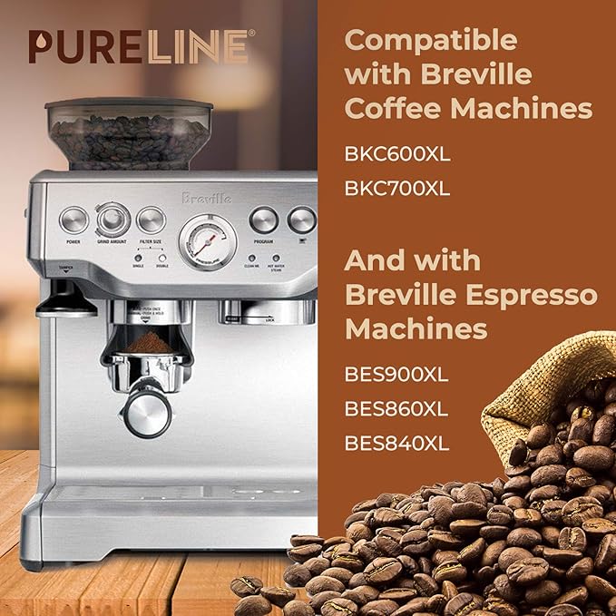 12-Pack Breville Water Filter BWF100 Replacement by Pureline, Compatible with Breville Espresso Machine - AquaVibe