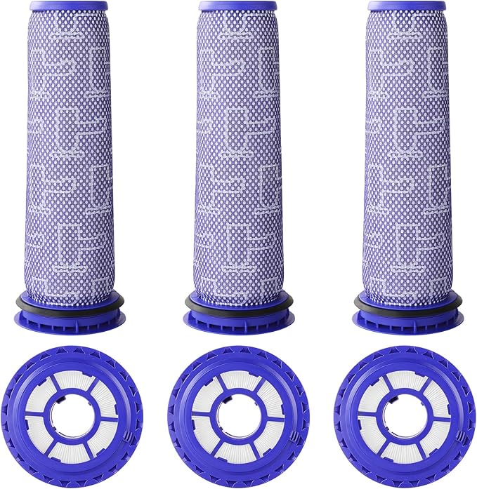 Replacement Filters for Dyson DC41 DC65 DC66 UP13 UP20 UP30 3 Post-Motor Filters and 3 Pre-Motor Filters for Dyson Ball Animal 2 Ball Animal 3 Vacuum Replaces Parts# 920769-01 & 920640-01 (DC41 3 Set) - AquaVibe