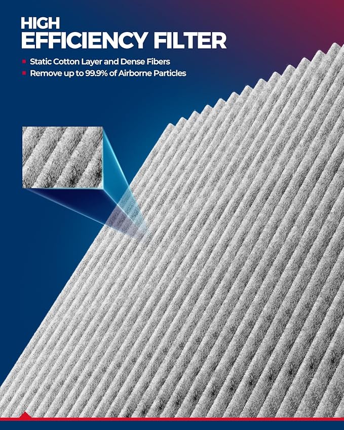 KAX Cabin Air Filter, CF11902 Replacement for Audi Q7 2007-2015, Porsche Cayenne 2003-2018, Volkswagen Touareg 2004-2017, Amarok 2011-2013, w/Activated Carbon Passenger Compartment Air Filter