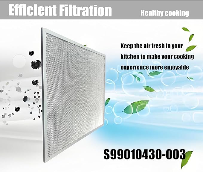 S99010430-003 99010430-003 Grease Range Hood Filters Replacement compatible with Broan Nutone HPFA136 High Efficiency Kitchen Filter Set for Home Cooking Essential (1-Pack) - AquaVibe