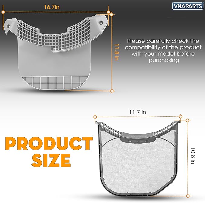 DLEX3250R DLE3300W DLE3600V DLE4970W DLE2601R DLE2601W DLE317DW DLE3075W DLE3400 DLE3360W Dryer Lint Filter Screen Trap For LG DLE3180W DLE3050W DLE2701V DLE3170W DLE3500W & Housing Guide Cover