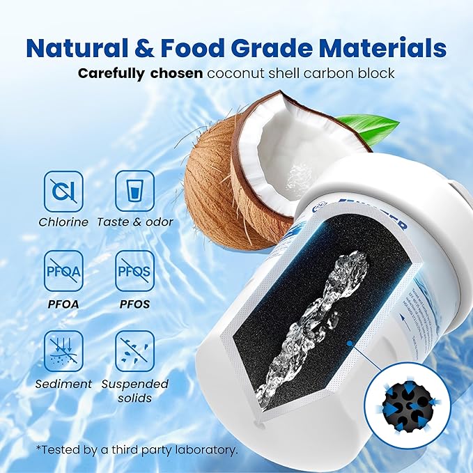 Waterspecialist WS613B Replacement for GE® MWF®, SmartWater® MWFP, MWFA, GWF, HDX FMG-1, WFC1201, GSE25GSHECSS, PC75009, RWF1060 Refrigerator Water Filter, 2 Filters