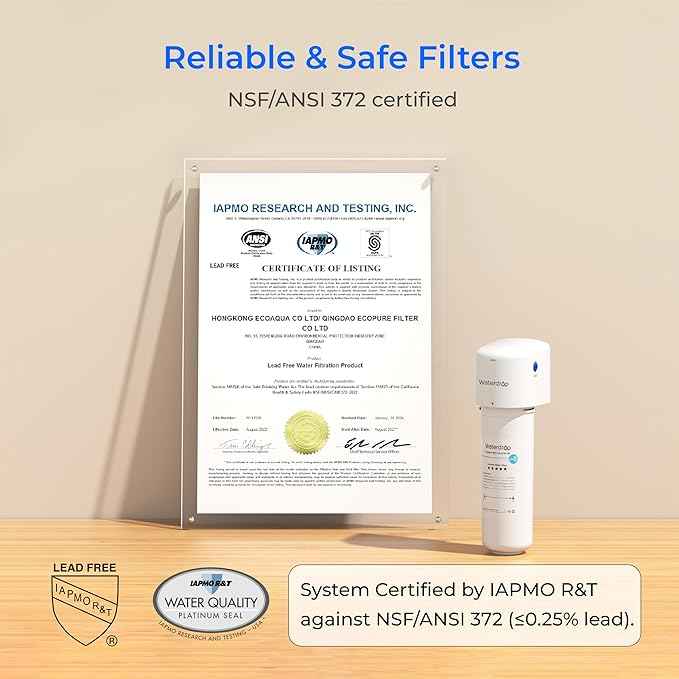 Waterdrop G3 Reverse Osmosis System with Alkaline Water Filter System WD-ALK16, 8 Stage Tankless Reverse Osmosis Water Filter, NSF/ANSI 42 & 58 & 372 Certified, Bundle