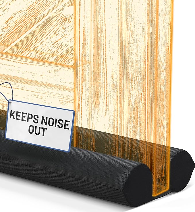 Everlasting Comfort Under Door Draft Stopper - Under Door Sound Blocker, Soundproofing, Blocks Cold Air, Hot Air & Noise, Easy Install, No Adhesive - Gap Filler , Sound Proof Bottom Seal 30"-36"