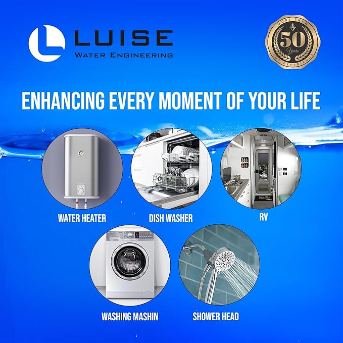 Luise 10" X 2.5" Italian Make Replacement Activated Carbon Cartridge For Dechlorination And Filtration Of Water (L513.1000)