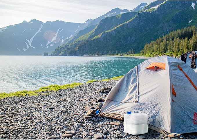 Collapsible Water Jug, 10 Packs 5.3 Gallon BPA Free Camping Water Container with Spigot, Portable Water Storage Carrier for Emergency Survival Hiking Backpacking Outdoors - Food Grade LDPE