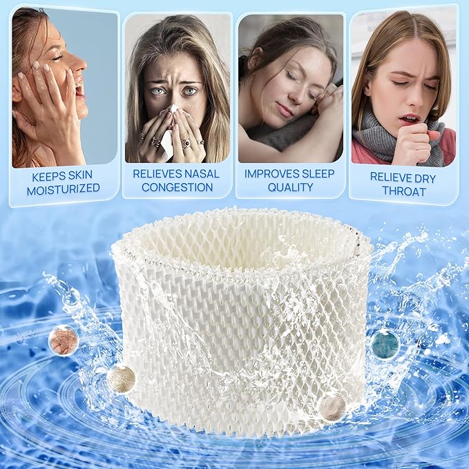 WF2 Humidifier Filter Replacement for Vicks V3500 V3100 V3600 V3900 V3700 VEV320 & Kaz 3020 Cool Mist Humidifiers Pack of 4