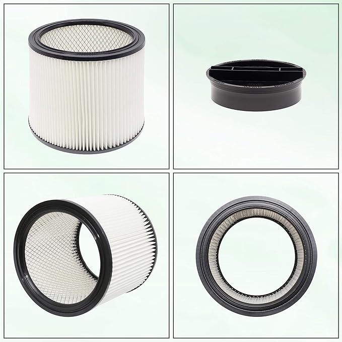 90304 90350 Shop Vac HEPA Cartridge Replacement Filter, Compatible with Shop Vac 90350 90304 90333 Vacuum Cleaner, fits Most Wet/Dry 5 Gallon and Above, 1 Pack - AquaVibe