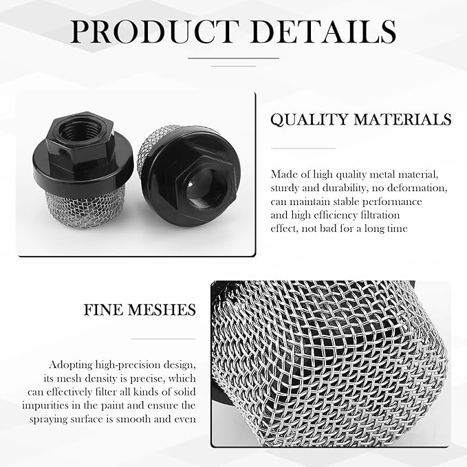 4Pcs Hose Inlet Strainer Filter, Water Pump Filters, Garden Hose Filter, Water Hose Filter for Sprayer (0.67 in)