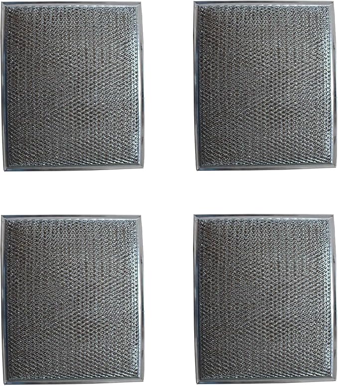 Filter Everything Replacement Aluminum Range Hood Filter Compatible with Broan/Nutone 97006931, 99010121, Whirlpool 4341977 – 10.5” x 8.75” x 1/8” – 4 Pack