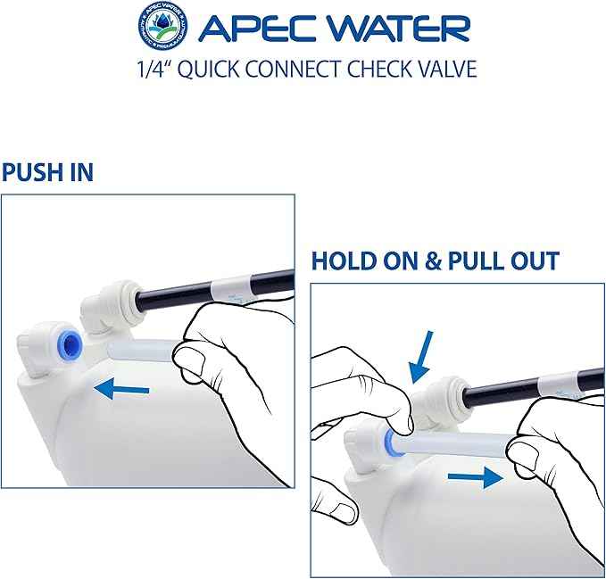 APEC Water Systems 1/4" Quick Connect Check Valve Replacement Part (CHECK-VAL)