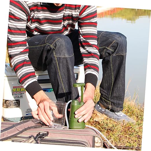Abaodam 1Pc Portable Water Pump Emergency Water Purifier for Camping Hiking Outdoor Activities Removes Sediment Durable Reliable Water Filtration