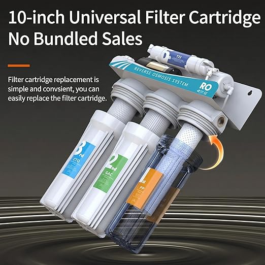 Under Sink Reverse Osmosis Water Filter System–NSF Certified 5-Stage RO Water Purifier with Dual Outlet &3.2G Storage Tank,Reduces TDS,and up to 99% of Contaminants,Faucet Design for Easy Installation
