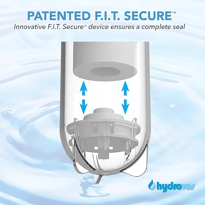 HYDROVOS 10-Inch Whole House Water Filter System, NSF Certified Reduces Sediment, Features 3/4” Stainless Steel Ports, Built-in Pressure Relief and Bypass Valve, One 10" x 2.5" Filter Included