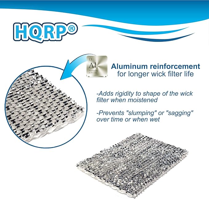 HQRP 2-Pack Wick Filter for Web Humidifying Floor Vent Register