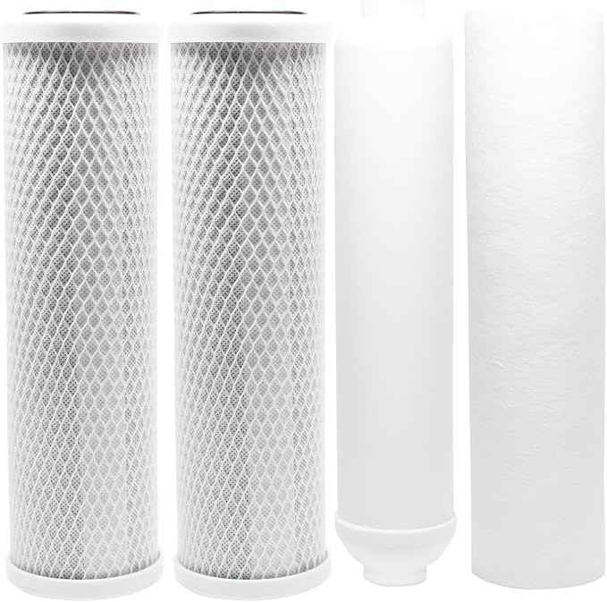 2-Pack Replacement Filter Kit Compatible with APEC ROES-50 RO System - Includes Carbon Block Filters, PP Sediment Filter & Inline Filter Cartridge - Denali Pure Brand