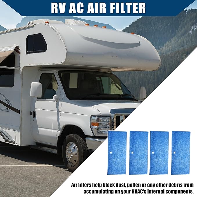 6"x14" Rv AC Air Filter for Coleman Air Conditioner AC 101G / RV Air Conditioner Filters/Durable / 4 Pcs Blue - AquaVibe