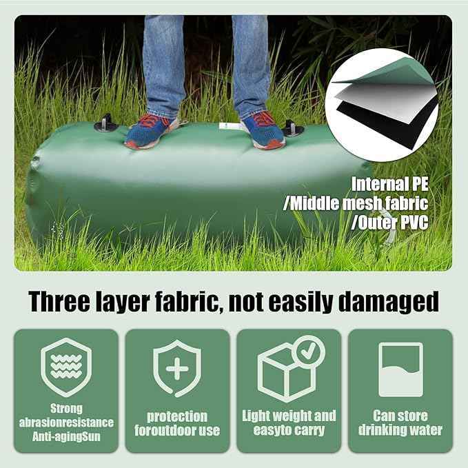 Drinking Water Storage Container,Portable Water Storage Bladder, RV Foldable Water Tank, Can Be Used for Storing Drinking Water, Camping, Traveling, Wilderness Survival Patrols, Etc.