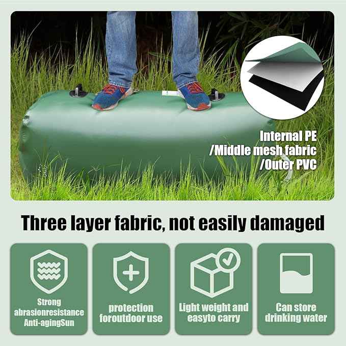 Drinking Water Storage Container,Portable Water Storage Bladder, RV Foldable Water Tank, Can Be Used for Storing Drinking Water, Camping, Traveling, Wilderness Survival Patrols, Etc.