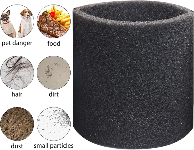 12 PCS Cartridge Filter 90304 Compatible with Shop Vac 90350 90333 5 Gallon and above，with 90585 Foam Filter, 90107 Filter，10-14 Gallon Vacuum Bags,Retaining Bands - AquaVibe