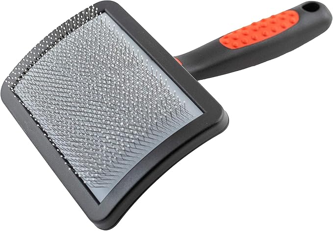 Paw Brothers Soft Pin Curved Slicker Brush for Dogs, Coated Tips, Maximum Coverage, Gentle on Skin, Large - AquaVibe