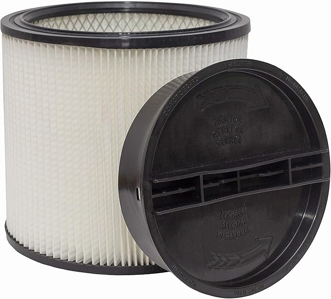 90304 90350 Shop Vac HEPA Cartridge Replacement Filter, Compatible with Shop Vac 90350 90304 90333 Vacuum Cleaner, fits Most Wet/Dry 5 Gallon and Above, 1 Pack - AquaVibe